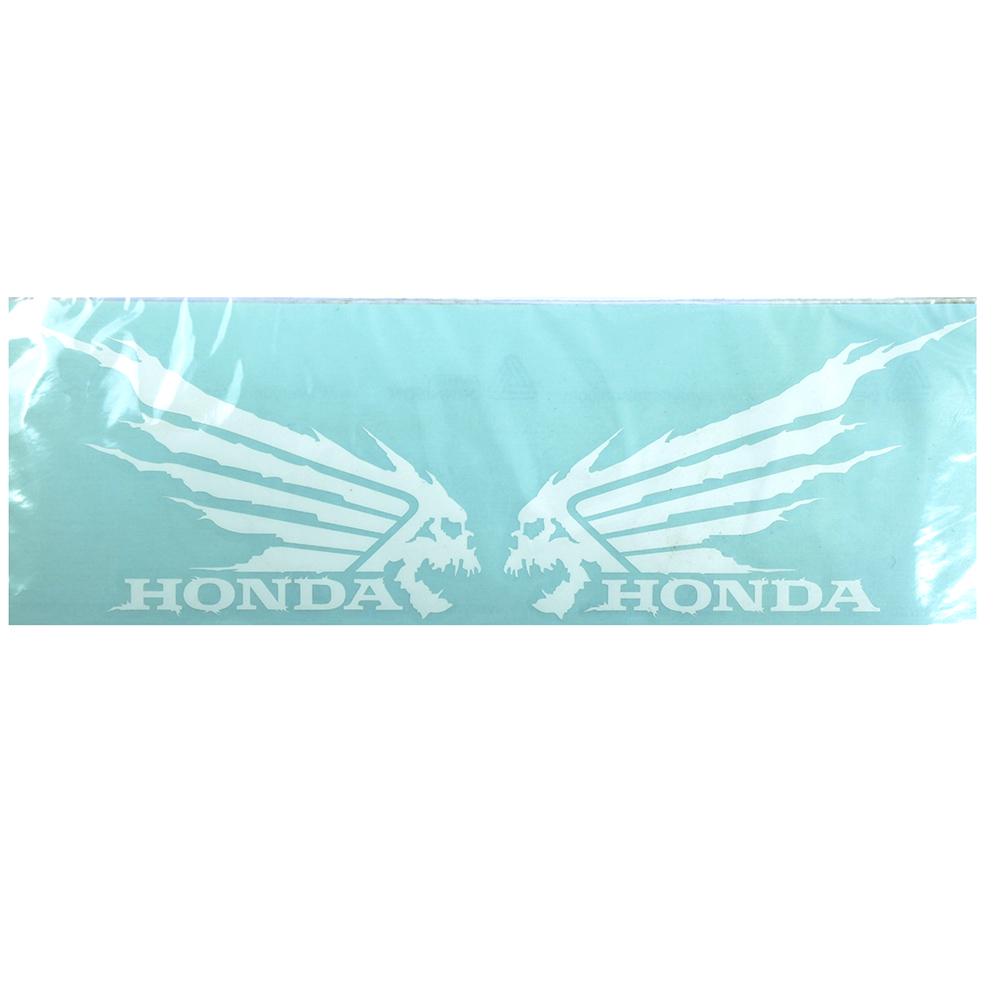 Наклейка плотерная Honda в виде черепа 32х10 см 2 шт. Белый (452240)