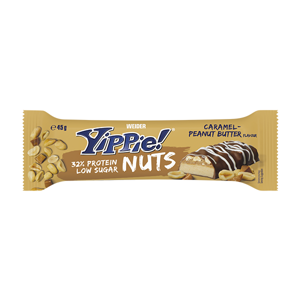 Батончик спортивный Yippie! Nuts Peanut Caramel 45 г (00000033398)