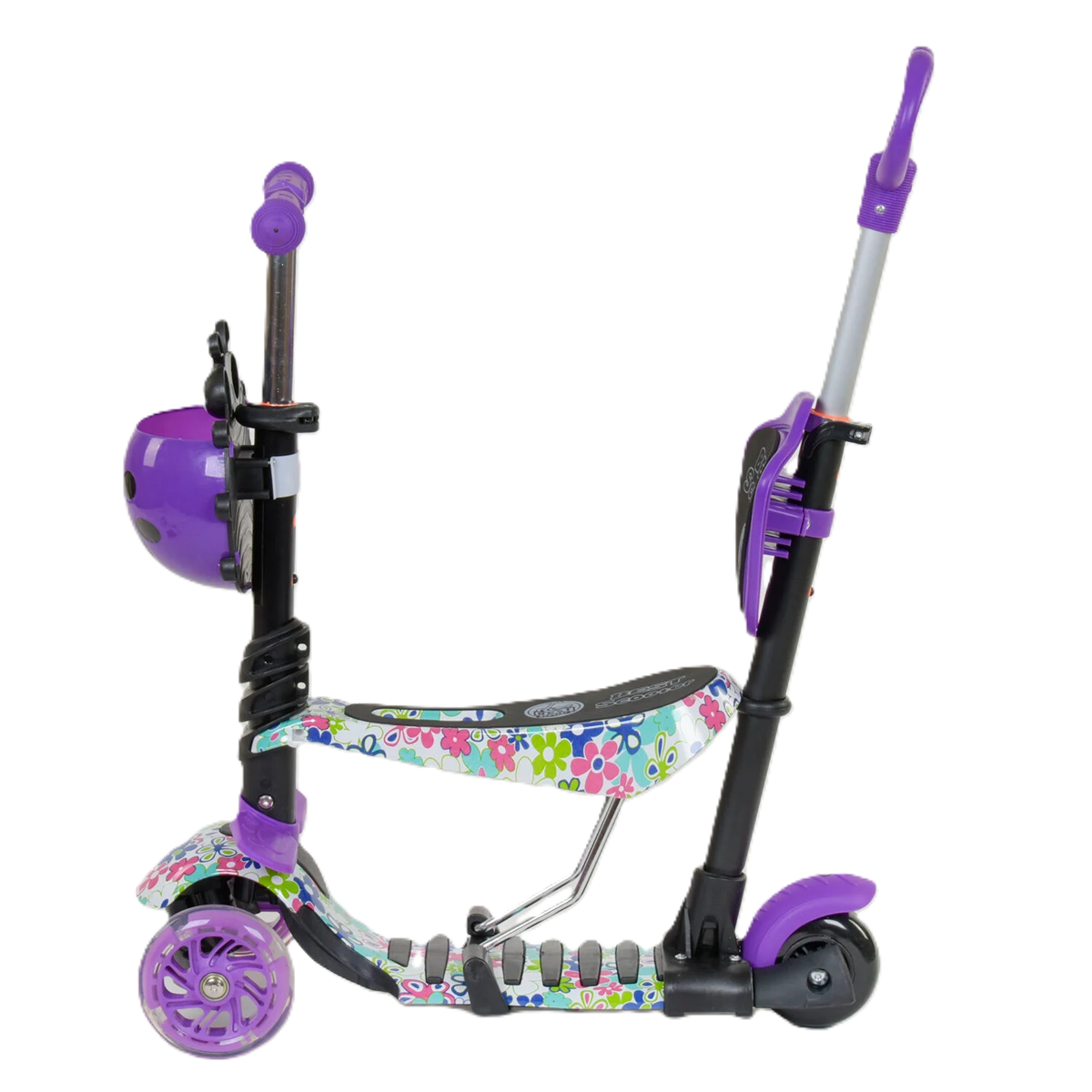 Самокат Best Scooter 5в1 с подсветкой колес Фиолетовый (25283421) - фото 6 Самокат Best Scooter 5в1 с подсветкой колес Фиолетовый (25283421) - фото 6