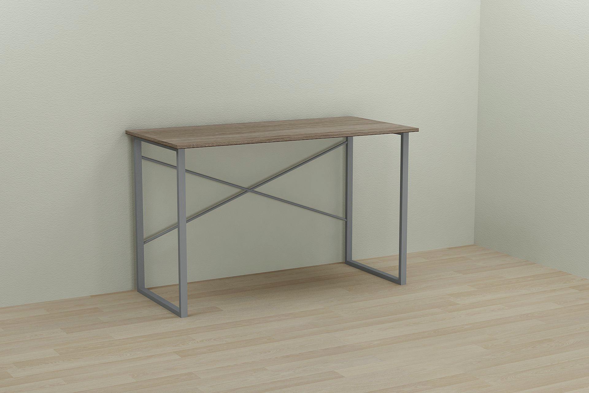 Письмовий стіл Ferrum-decor Дейв 75x140x70 см Сірий/ДСП Дуб Сонома Трюфель