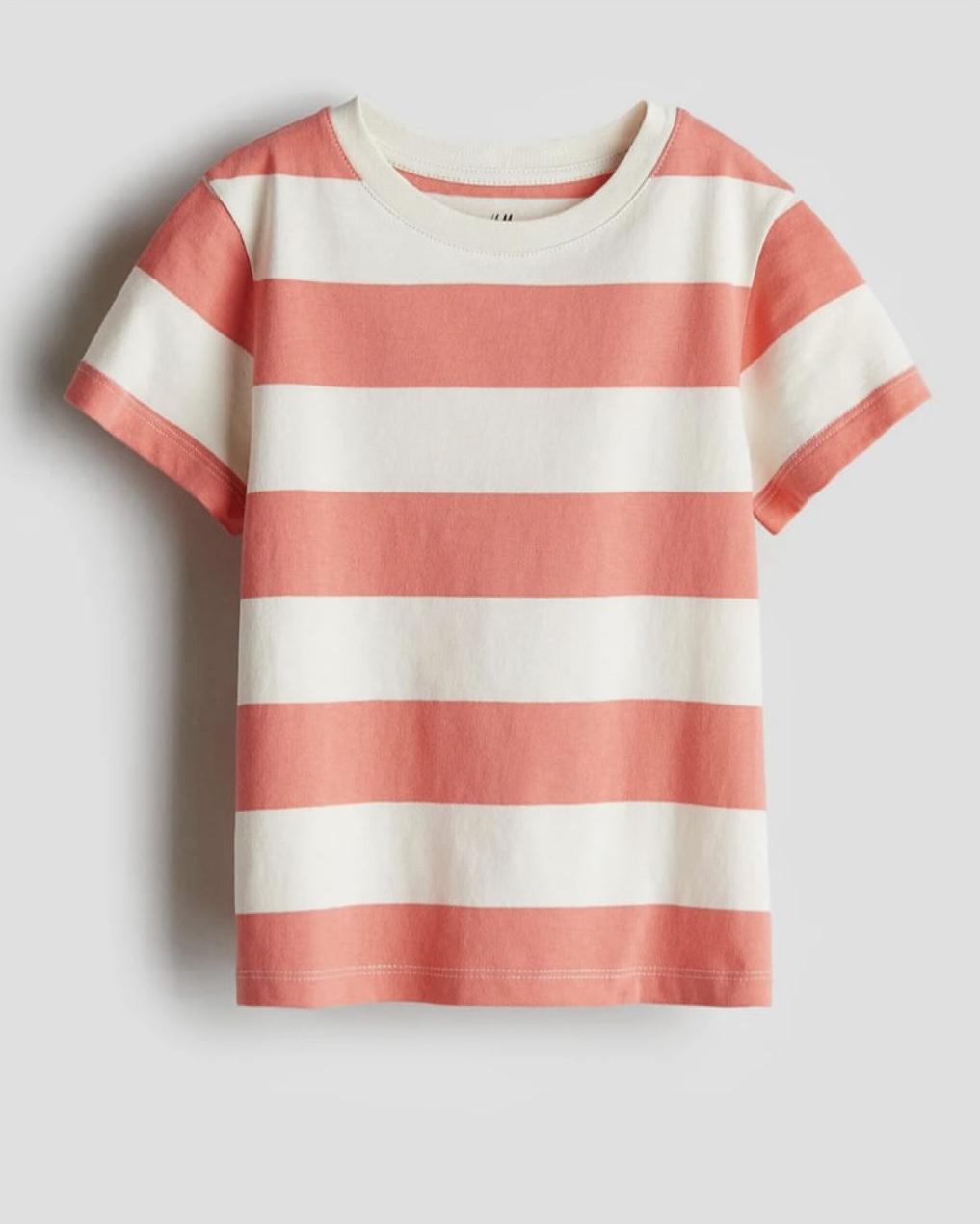 Футболка детская H&M 98-104 см Бежевый/Розовый (78)