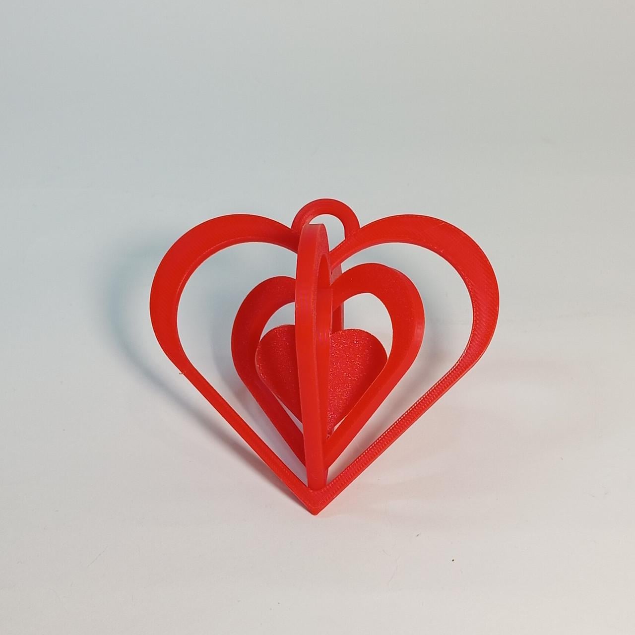 Спинер-игрушка и украшение Heart Spinny Fidget Toy Ornament 3D-печатная