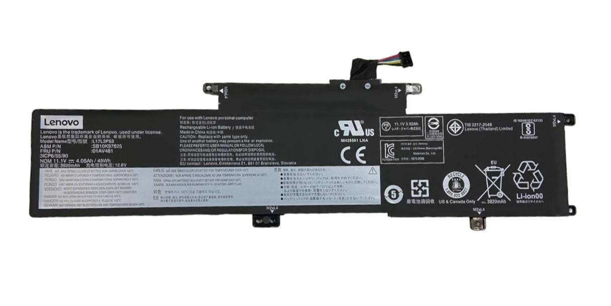 Аккумулятор для ноутбука Lenovo L17C3P53 ThinkPad Yoga L380 11,1V 4050 mAh Аккумулятор для ноутбука Lenovo L17C3P53 ThinkPad Yoga L380 11,1V 4050 mAh
