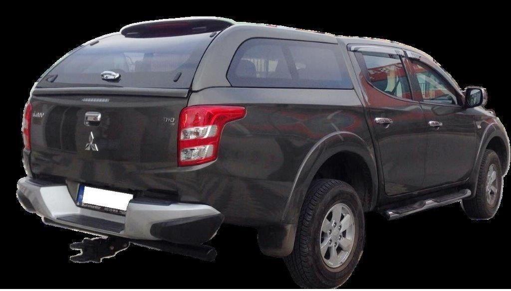 Кунг с окнами Omsa Line для Mitsubishi L200 2015-2024 гг. стеклопластик Черный (131881)