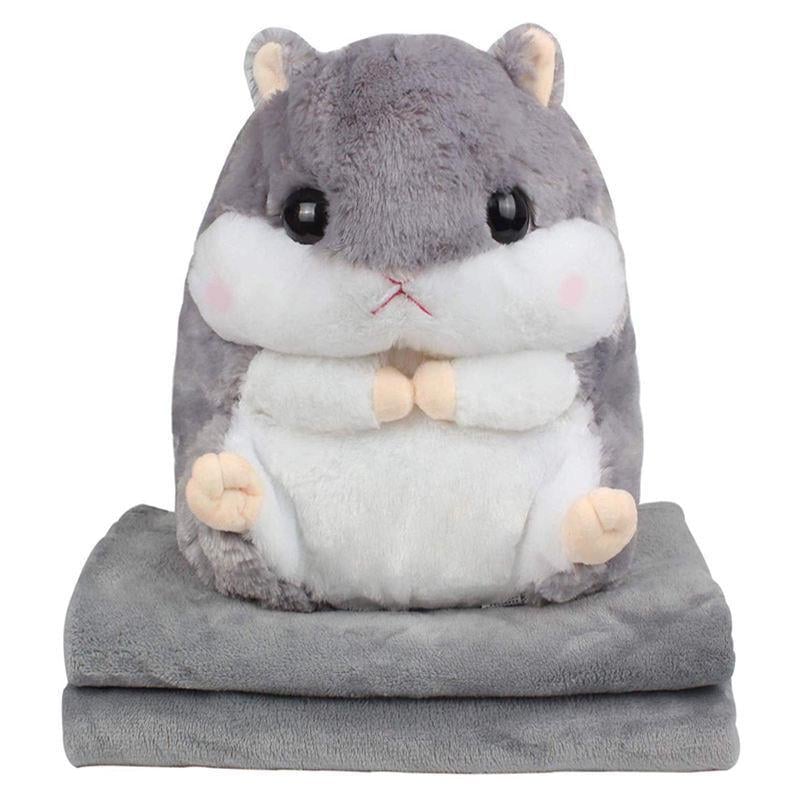 Мягкая игрушка Хомяк 38 см и плед 110х160 см Серый (70328) Мягкая игрушка Хомяк 38 см и плед 110х160 см Серый (70328)