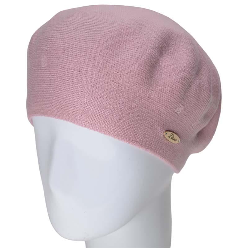 Берет женский двойной Novita Етюд L р. 57-58 Розовая-пудра