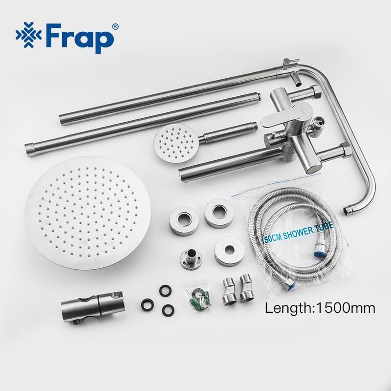 Душевая система Frap H801 F24801 из нержавеющей стали поворотный излив-переключатель на лейку 1 режим - фото 7