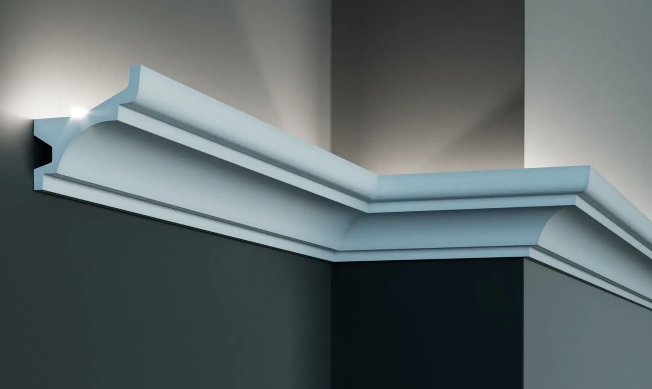 Карниз полиуретановый Tesori KF 716 серия F жесткий 2000 мм (2328455298)