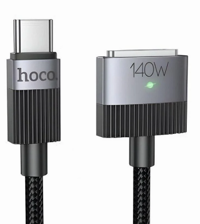 Кабель усиленный Hoco U141 Type-C/Magsafe 3 до 140 Вт 1,8 м Черный