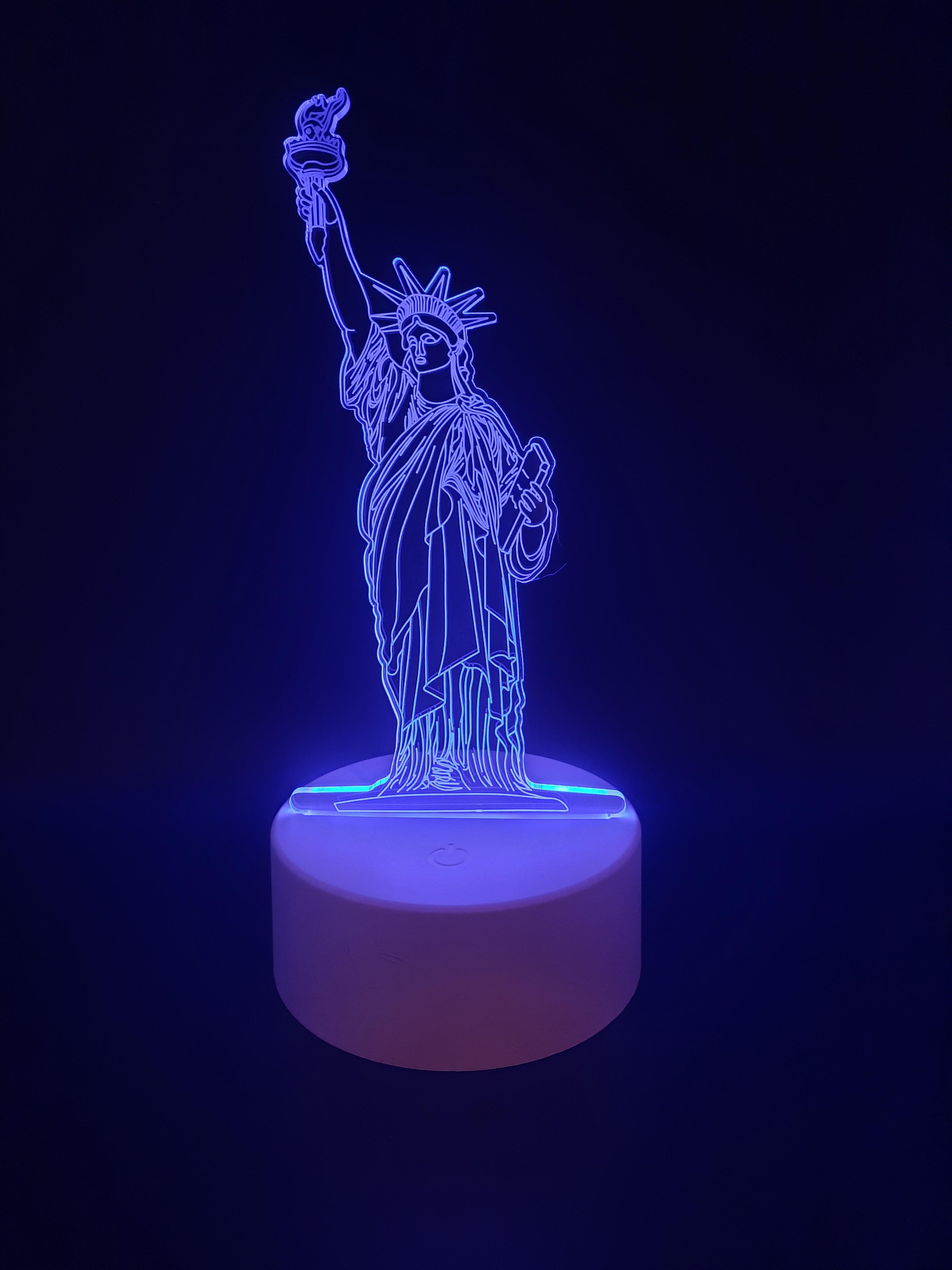 Ночник LED 3D Статуя Свободы 16 цветов - фото 4