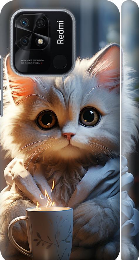 Чехол на Xiaomi Redmi 10C White cat (5646m-2591-42517)