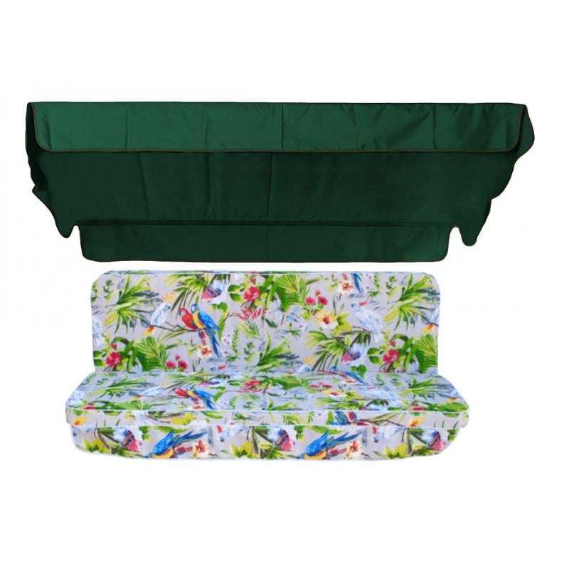 Комплект подушек для качели eGarden Loros Rojo 170x110x6 тент 120x200 Темно-зеленый Комплект подушек для качели eGarden Loros Rojo 170x110x6 тент 120x200 Темно-зеленый