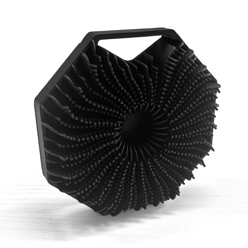 Массажная силиконовая мочалка-перчатка для душа Черный (31411057)