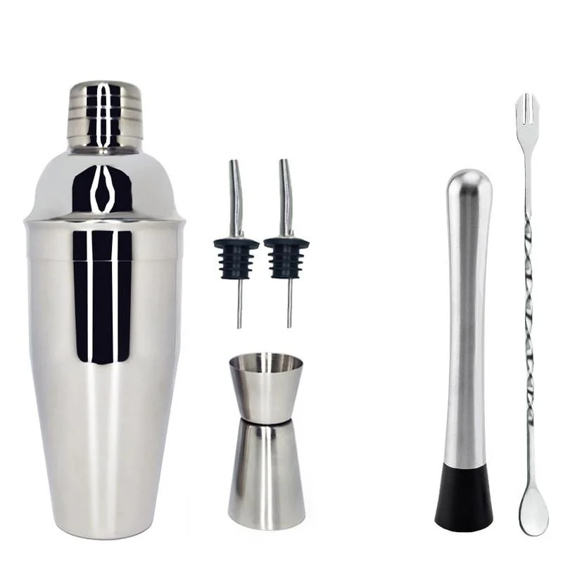 Набір бармена для приготування коктейлів 6в1 шейкер 750 мл (1484755164)