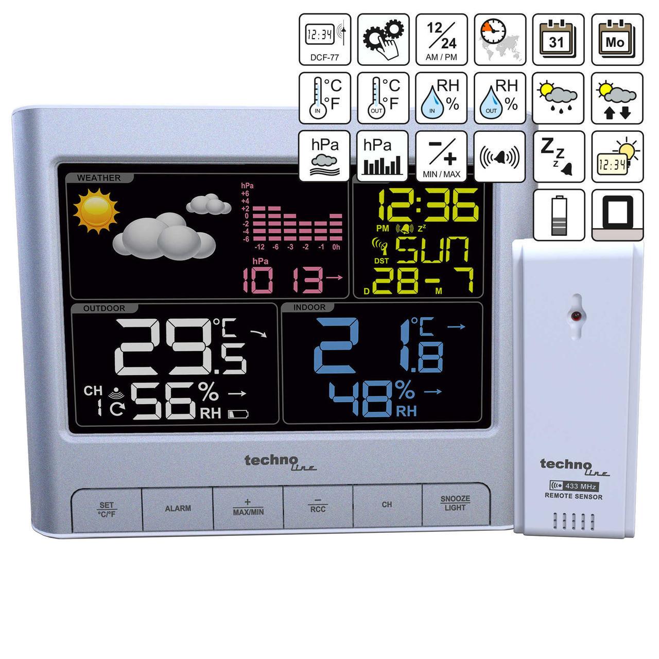 Метеостанция Technoline WS6449 Silver (WS6449) - фото 4