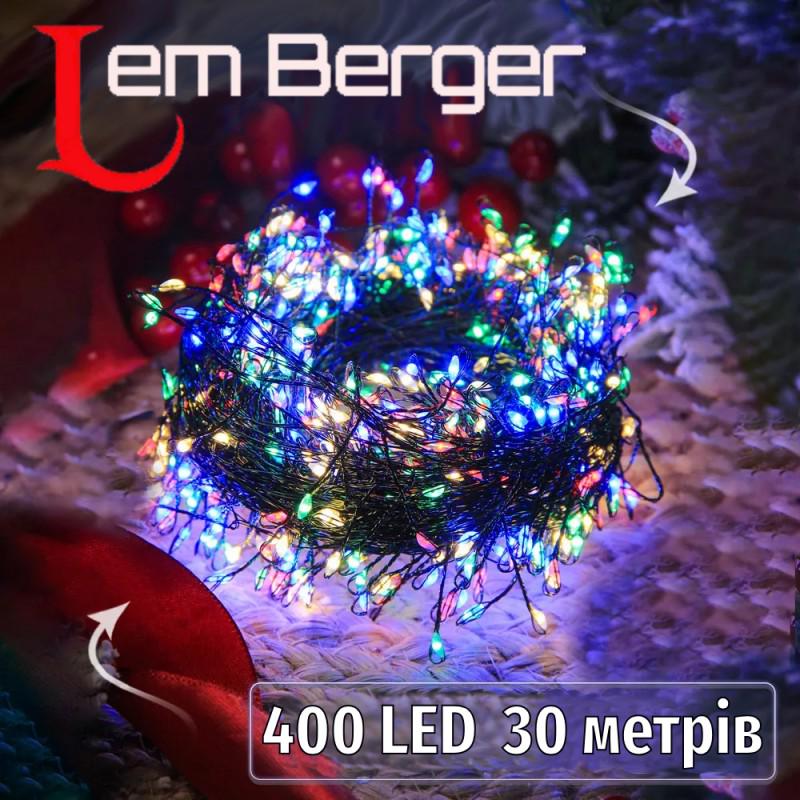 Гірлянда світлодіодна Lem Berger хвойна лапка 400 LED 220 В 30 м Різнокольоровий (4009065) - фото 2