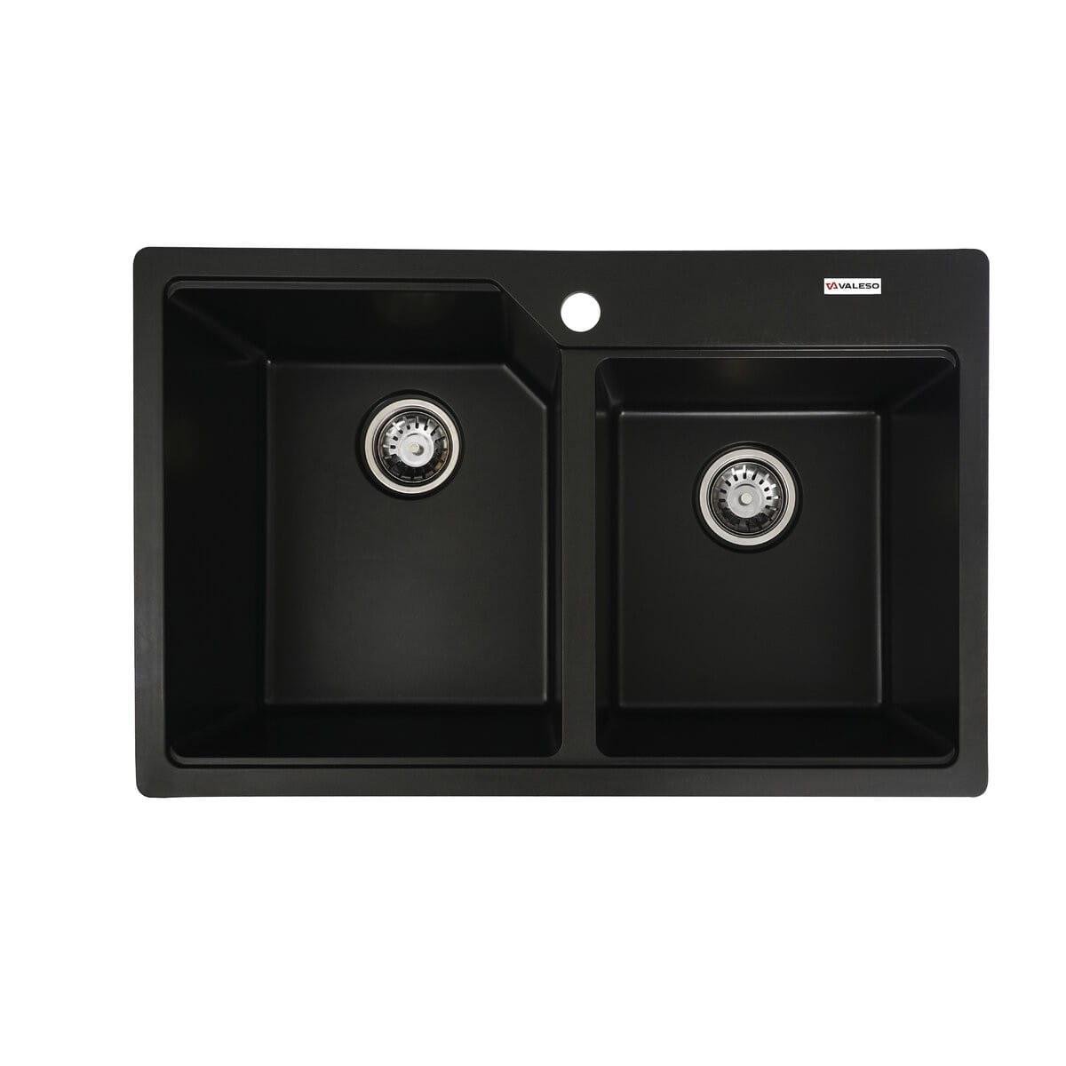 Мойка гранитная Valeso Harmony 780х500 врезная прямоугольная Черный матовый (PLTM-SP000046980)