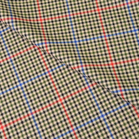 Тканина костюмна IDEIA Клітина 1,5 м Чорний/Червоний/Електрик (2200004171623)