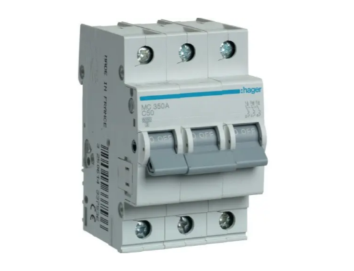 Автоматический выключатель Hager 3P 6kA С-50A (27132835)