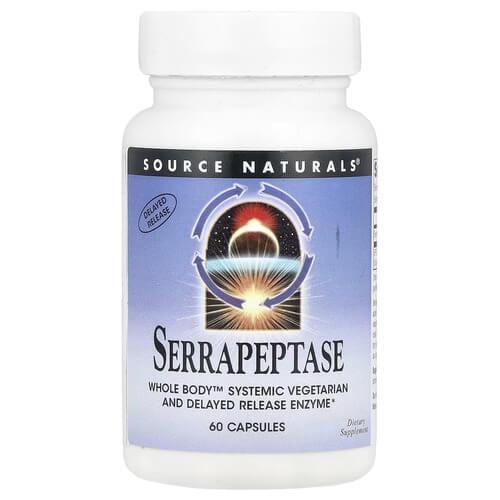 Серапептаза Source Naturals Serrapeptase 120,000 SPU 60 капс. (SNS-01949)