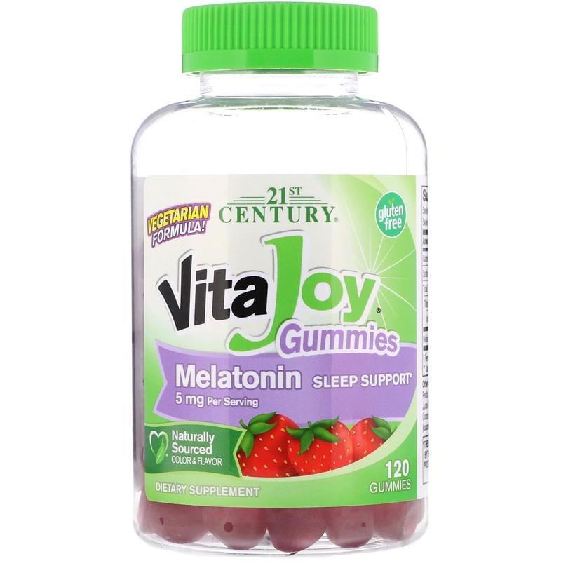 Мелатонин 21st Century Melatonin VitaJoy Gummies 5 мг 120 жевательных таблеток Мелатонин 21st Century Melatonin VitaJoy Gummies 5 мг 120 жевательных таблеток