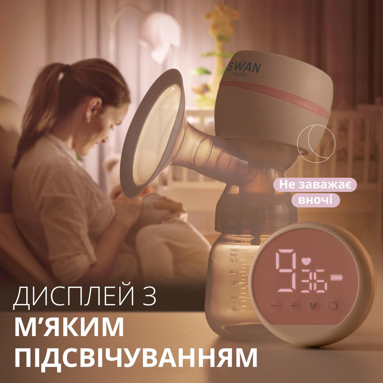 Молокоотсос Swan Baby S3 Pro Lacto электрический ультратихий с эффектом массажа Белый (63625188) - фото 6