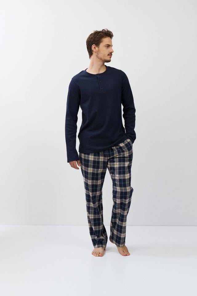 Піжама чоловіча Aruelle Luc-long сорочка та штани XL Темно-синій (37881-11-187) - фото 3