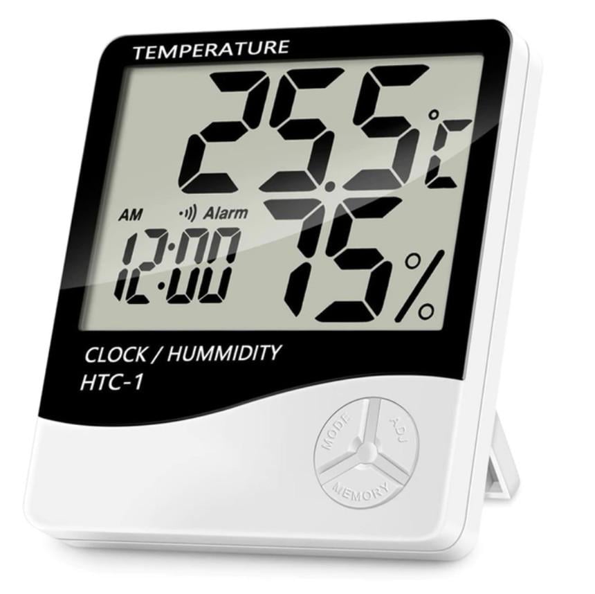 Метеостанція HTC-1 термометр з гігрометром/годинником та будильником (556)
