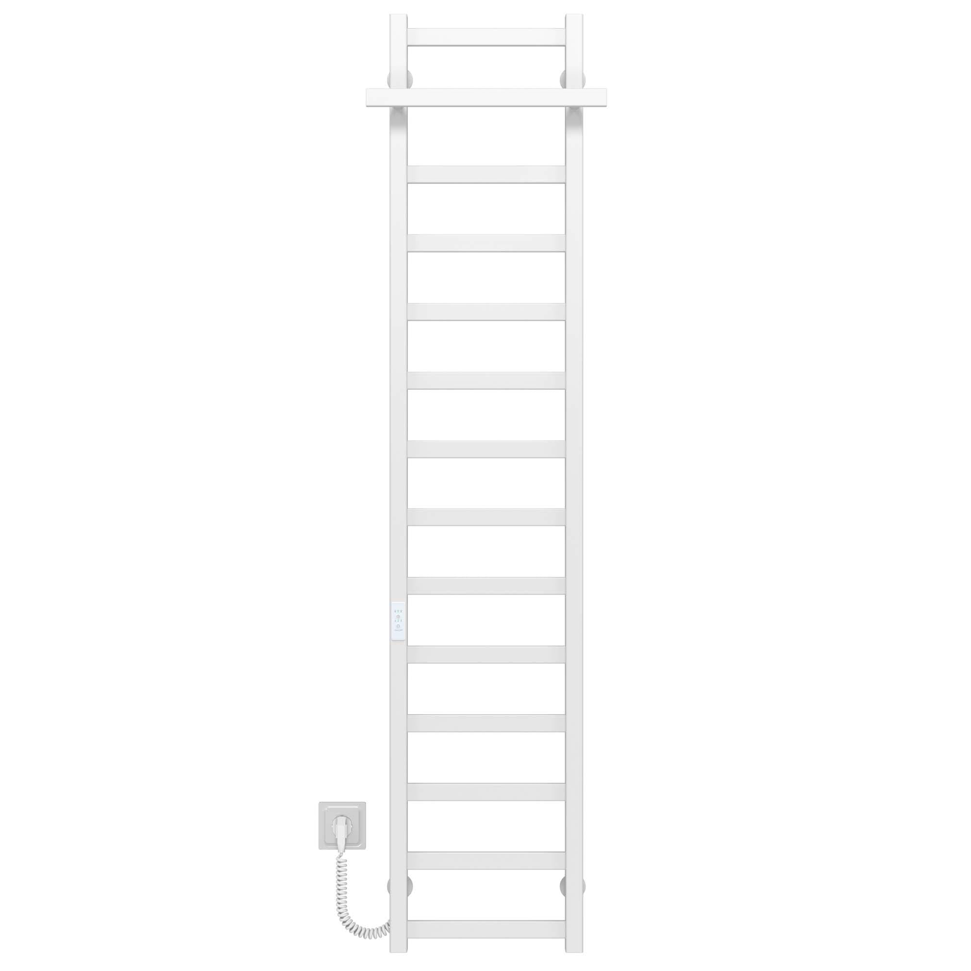 Полотенцесушитель электрический Deffi Nicolе П14 JD04 левое подключение нержавеющая сталь 300х1600 мм Белый (A.NI.160.30.14.EWL4)