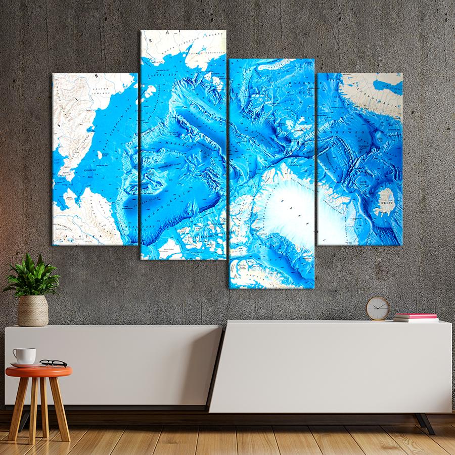 Картина карта Карта океана 149x106 см (A1324-4)