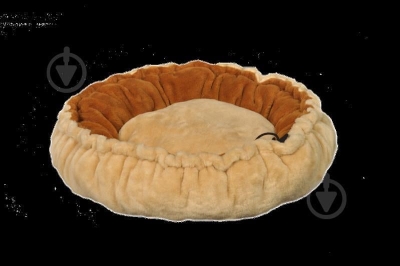 Лежак (лежанка) для котів та собак (з хутра) Мур-Мяу "Релакс" Бежево-коричневий