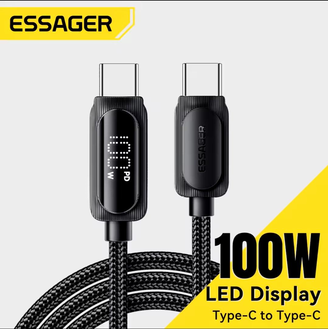 Кабель Essager Type-C PD 100w Fast Charge Black 2 м (26720013) - фото 2