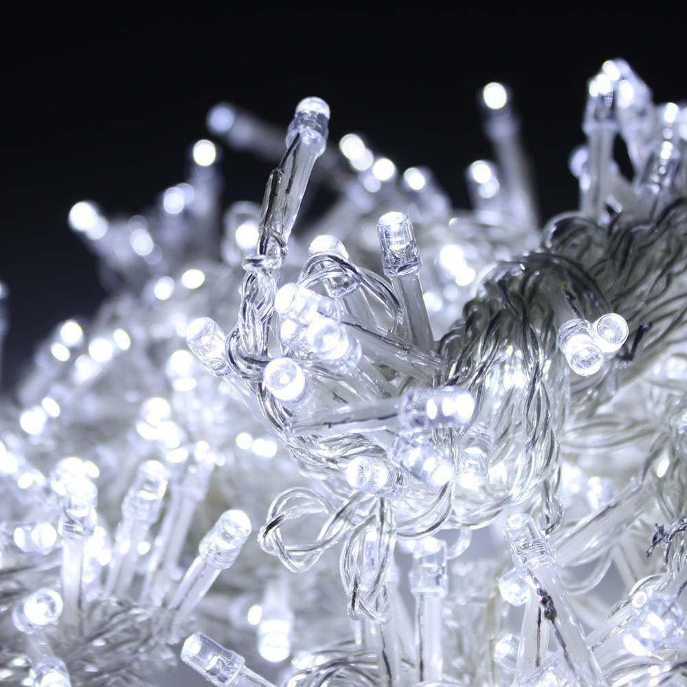 Гирлянда светодиодная на елку 10 м 200 LED Холодный белый