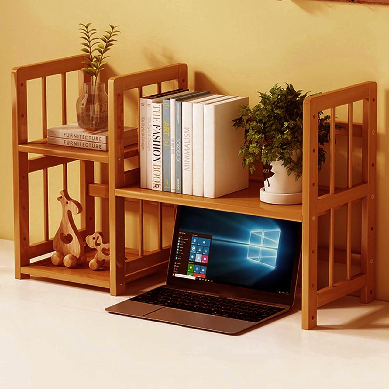 Полка-надстройка настольная из дерева Джанора охра (АКД-010904)