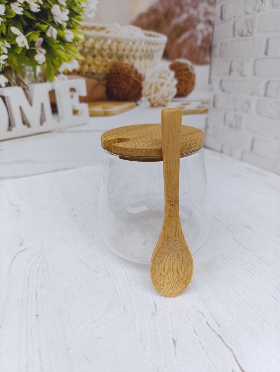 Цукорниця S&T 212121-9 скляна з ложкою 500 мл - фото 3 Цукорниця S&T 212121-9 скляна з ложкою 500 мл - фото 3