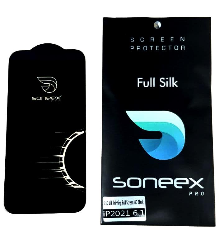 Защитное стекло Glass Soneex Pro Antistatic для iPhone 13/13 Pro/14 Black (13723) - фото 1