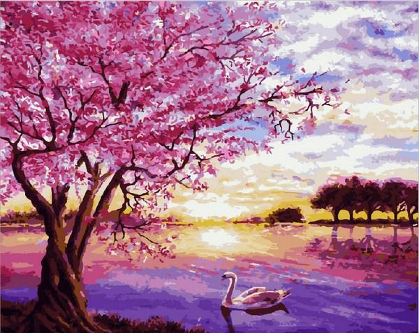Картина по номерам Mariposa "Закат в розовых тонах" 40x50 см (MR-Q2073)