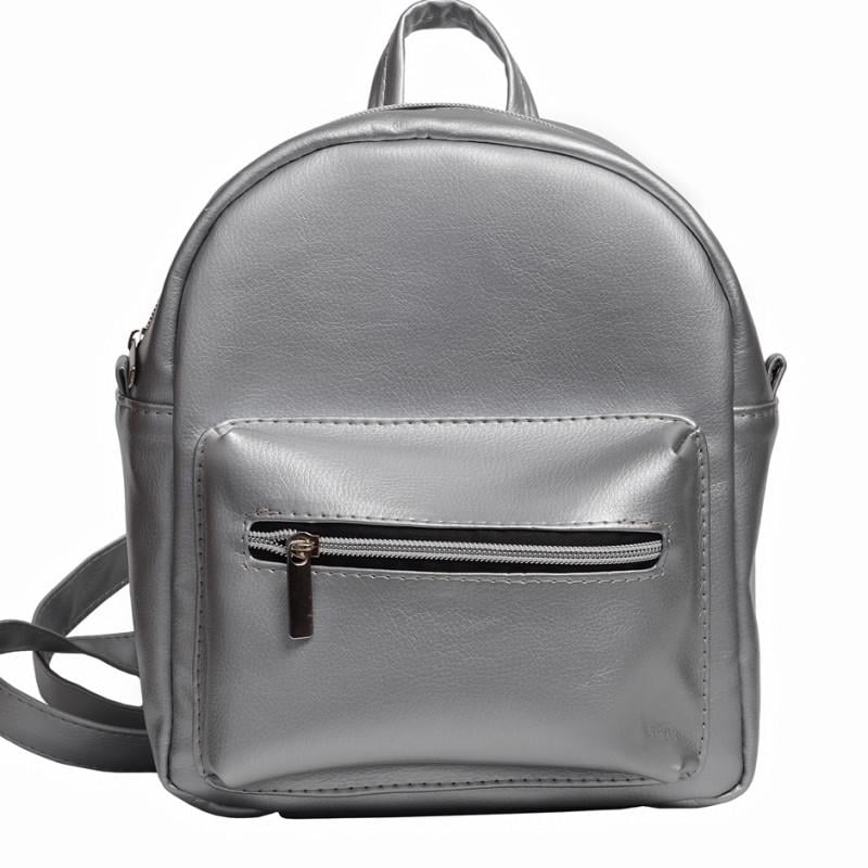 Рюкзак жіночий Sambag Brix SE 23х20х10 см Срібний
