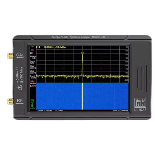 Генератор сигналов портативный TinySA Ultra Plus ZS-406 100 кГц-5,4 ГГц 5000 mAh Black (957092)