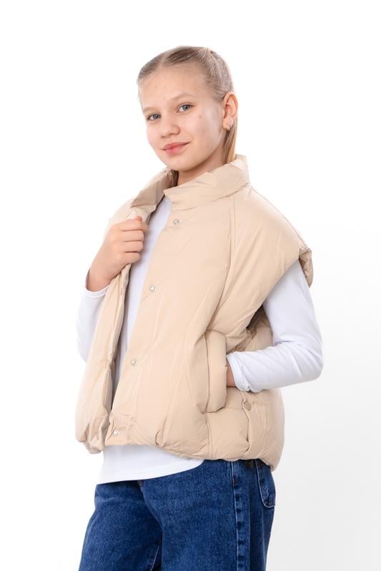 Жилетка дута Носи Своє з написом на спині 120 см Бежевий (17354)