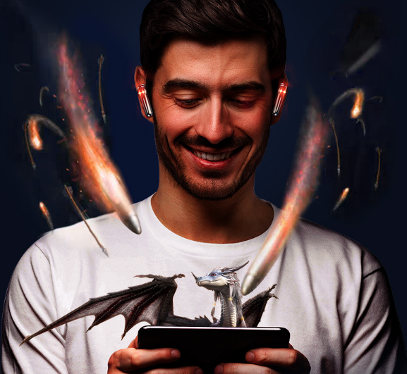 Навушники бездротові ігрові TWS M28 із зарядним кейсом мікрофоном та сенсорами Black (1849) - фото 3 Навушники бездротові ігрові TWS M28 із зарядним кейсом мікрофоном та сенсорами Black (1849) - фото 3