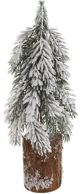 Ялинка декоративна Снігова на пеньку 15х15х32 см Ялинка декоративна Снігова на пеньку 15х15х32 см