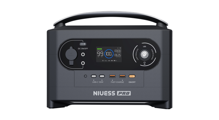 Зарядна станція Niuess Pro 700 Вт 512 Вт/ч/200000 мАч чиста синусоїда швидка зарядка AC DC USB (2653)