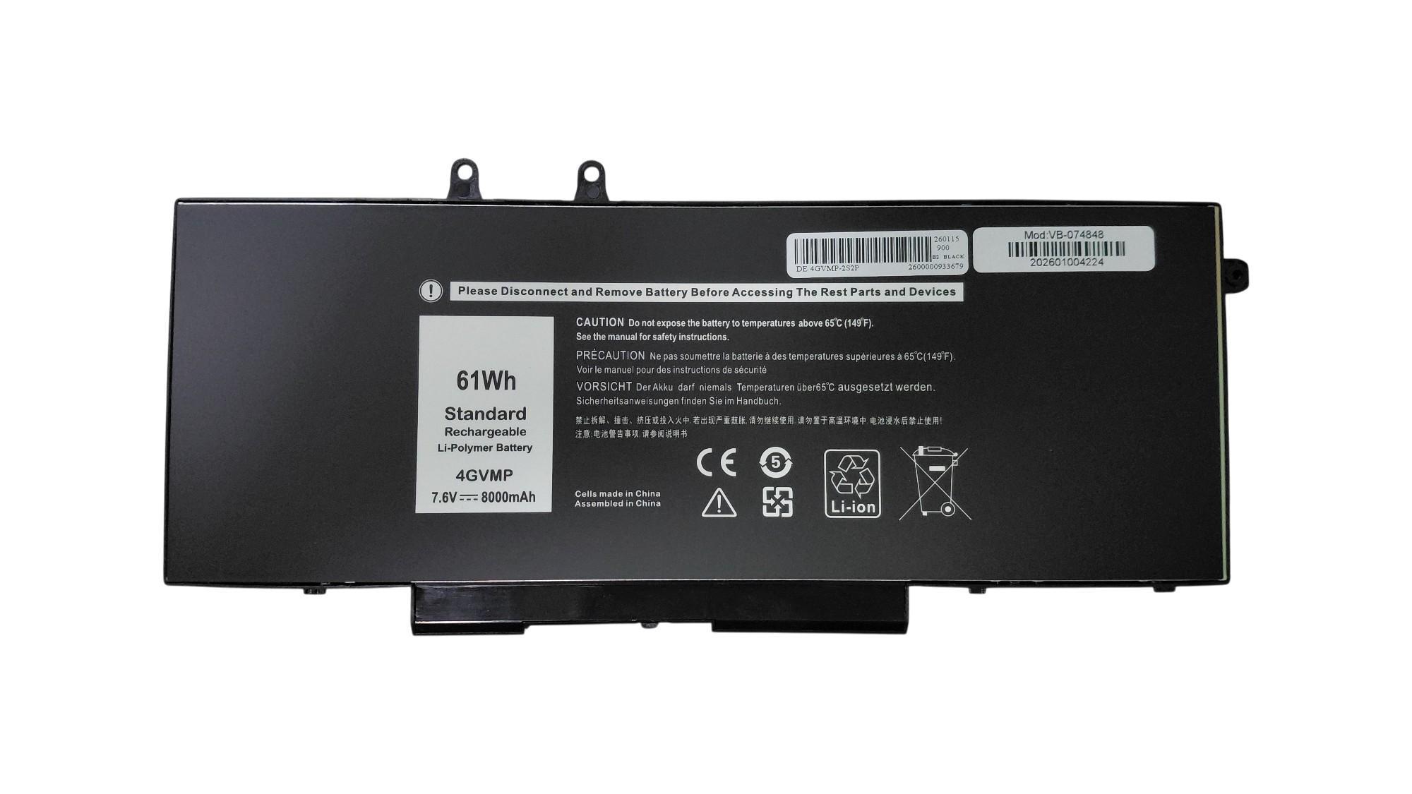 Аккумулятор для ноутбука Dell 4GVMP Precision 3540 7,6V 8000 mAh OEM Black (074848) Аккумулятор для ноутбука Dell 4GVMP Precision 3540 7,6V 8000 mAh OEM Black (074848)