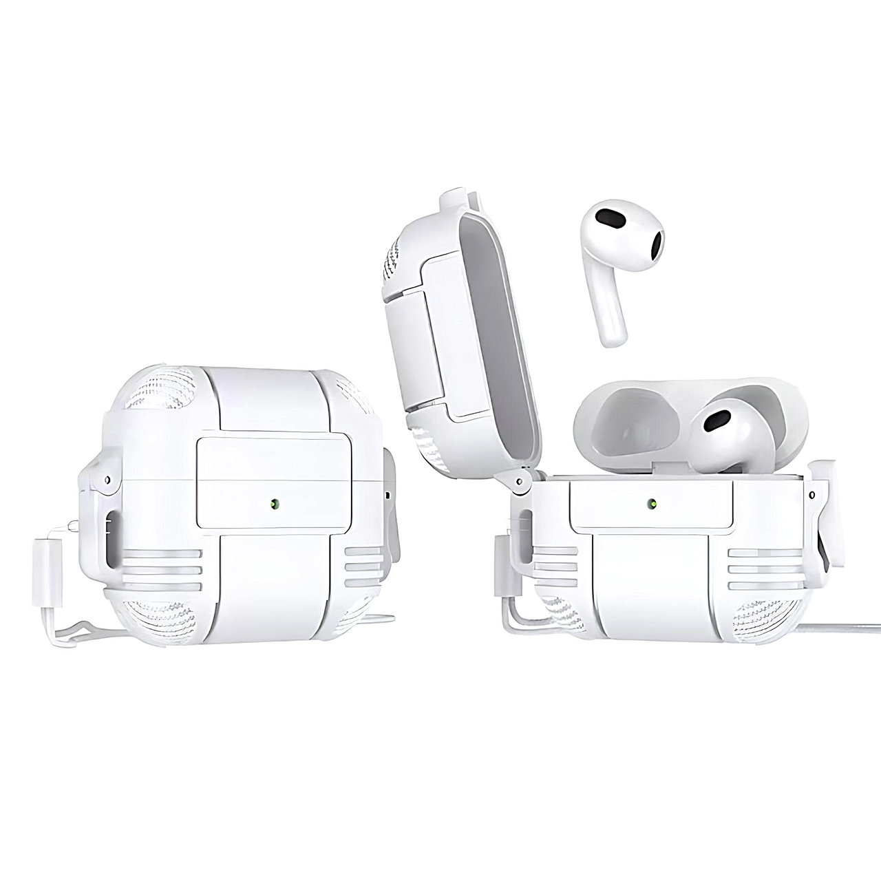 Чехол для наушников AirPods PRO с защелкой White (1820276266) - фото 2 Чехол для наушников AirPods PRO с защелкой White (1820276266) - фото 2