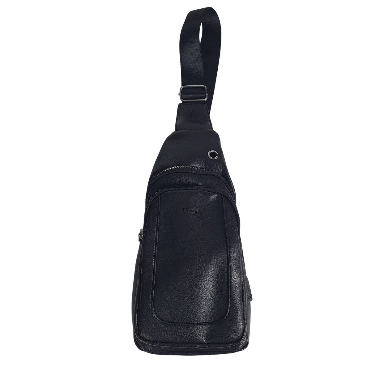 Мужская сумка-слинг Jasper с застежкой-молнией экокожа (SCB-7800-Black)
