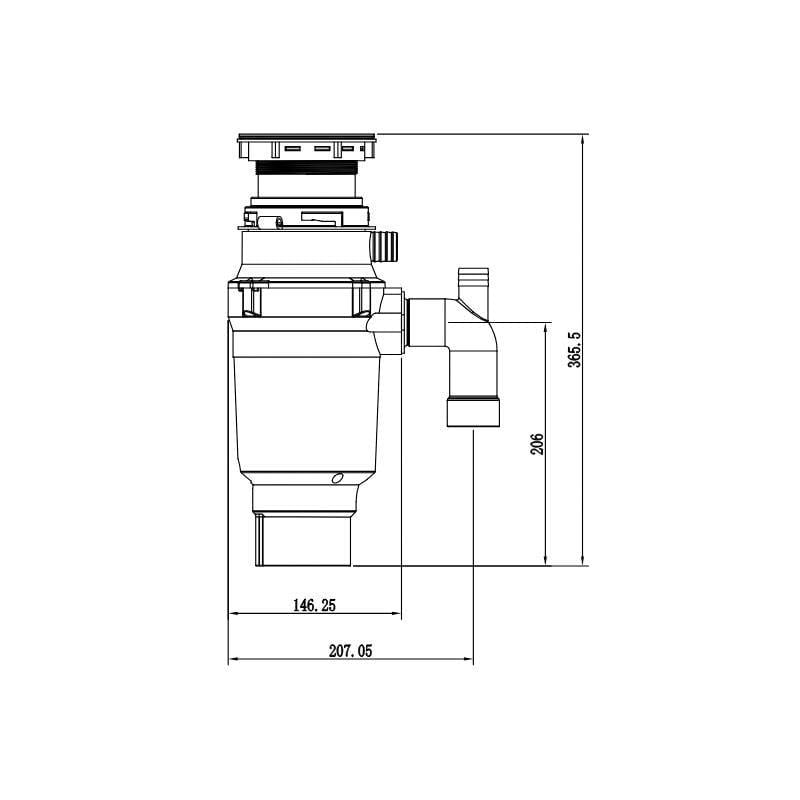 Подрібнювач харчових відходів MIXXUS GD-01-0,5 390 Вт (OL-MX1568) - фото 2