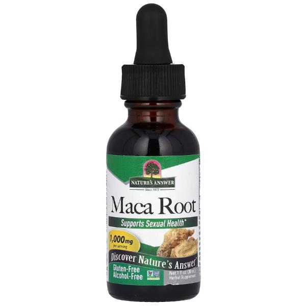 Мака Nature's Answer Maca Root Alcohol-Free 1000 мг 30 мл 30 порций (000022197)