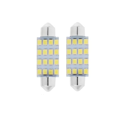 Лампа LED в автомобіль Double-tip 41 мм 1210 16SMD біле світло 2 шт. (03470ef8)