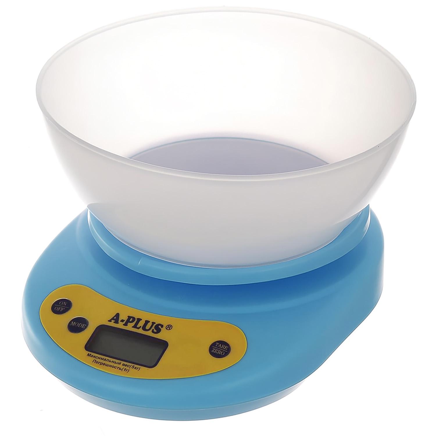 Весы кухонные электронные A-PLUS SC-1656 Голубой (87390)